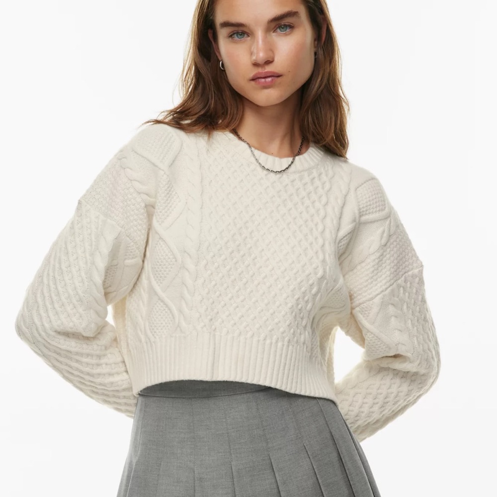BNWOT Sunday Best Peggy cropped sweater - merino wool - Picture 1 of 4